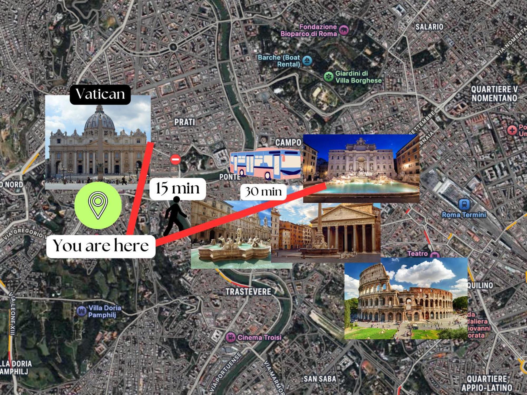 Vaticano - 5 Min Da Stazione Рим Экстерьер фото